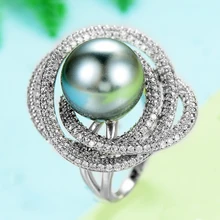 GODKI Monaco Design Luxury Imitation Pearl Rings For Women Wedding Cubic Zircon Engagement Dubai Punk Bridal Top Finger Rings