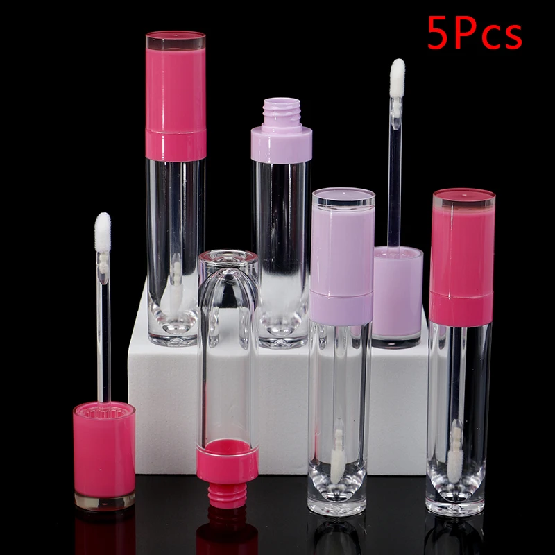 

1.2ML/5ML/8.5ML/10ML Empty Lip Gloss Bottle Pink Cap DIY Plastic Lip Gloss Tube Beauty Cosmetic Packing Container 5/10pcs/lot
