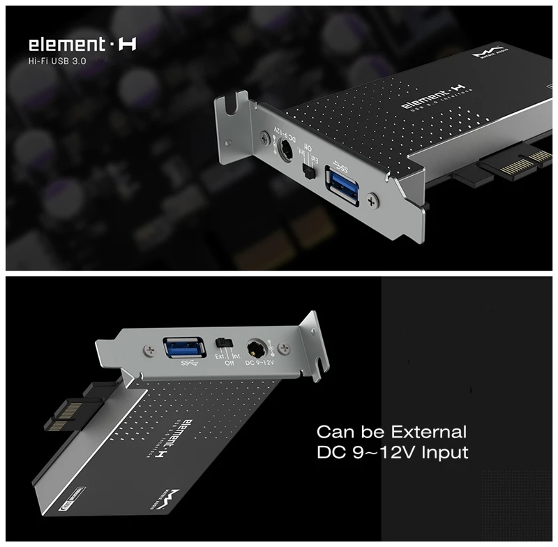 Матричный элемент H PC HIFI USB 3,0 карта pci-e DC 9~ 12V независимый внешний блок питания для ПК Cyrstek CCHD-575 USB интерфейс