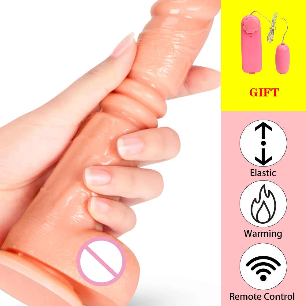 Warming Design Dildo Vibrator Automatic Telescopic Swing Female Masturbation with Suction Cup Vaginal G-spot Stimulator Sex Toys | Красота и