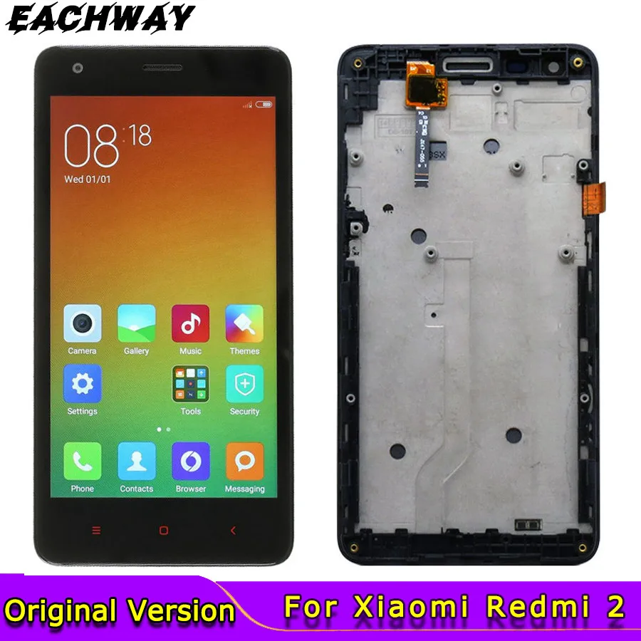 ЖК-экран для Xiaomi Redmi 2 ЖК-дисплей дигитайзер + сенсорный экран с рамкой Замена