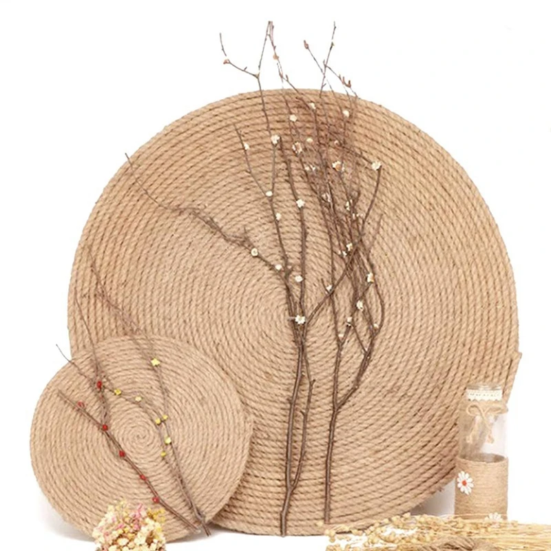 6mmx100M Ropes Jute Twine Rope Natural Hemp Cord Decor Cat Pet Scratching Home Art Decor