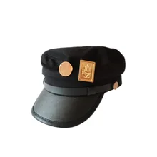 Аниме JoJo Необычные Приключения армейская Военная Кепка шляпа+ значок анимационные орнаменты шляпы солнцезащитный козырек