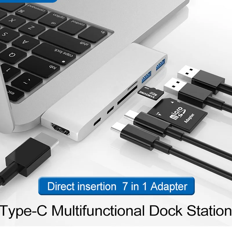 Usb-хаб C концентратор к Мульти USB 3,0 HDMI адаптер USB разветвитель для MacBook Pro док-станция Thunderbolt 3 концентратор Двойной Концентратор USB Type C