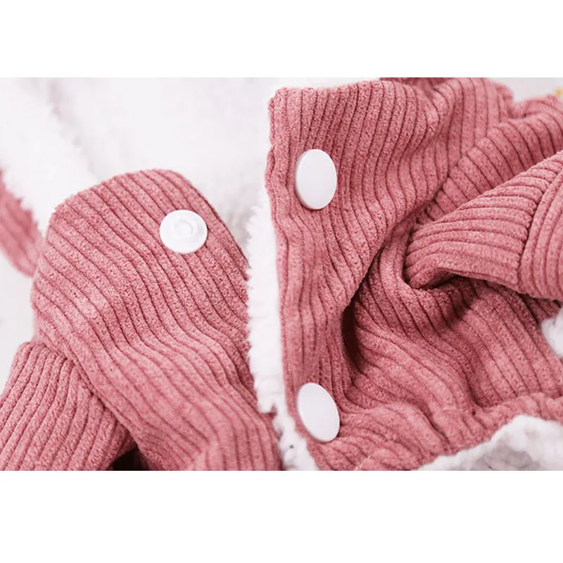 4 цвета, одежда для собак, зимний теплый комбинезон, пальто XS/S/M/L/XL/XXL, толстый флисовый комбинезон, комбинезоны, пальто с капюшоном для маленьких собак, чихуахуа