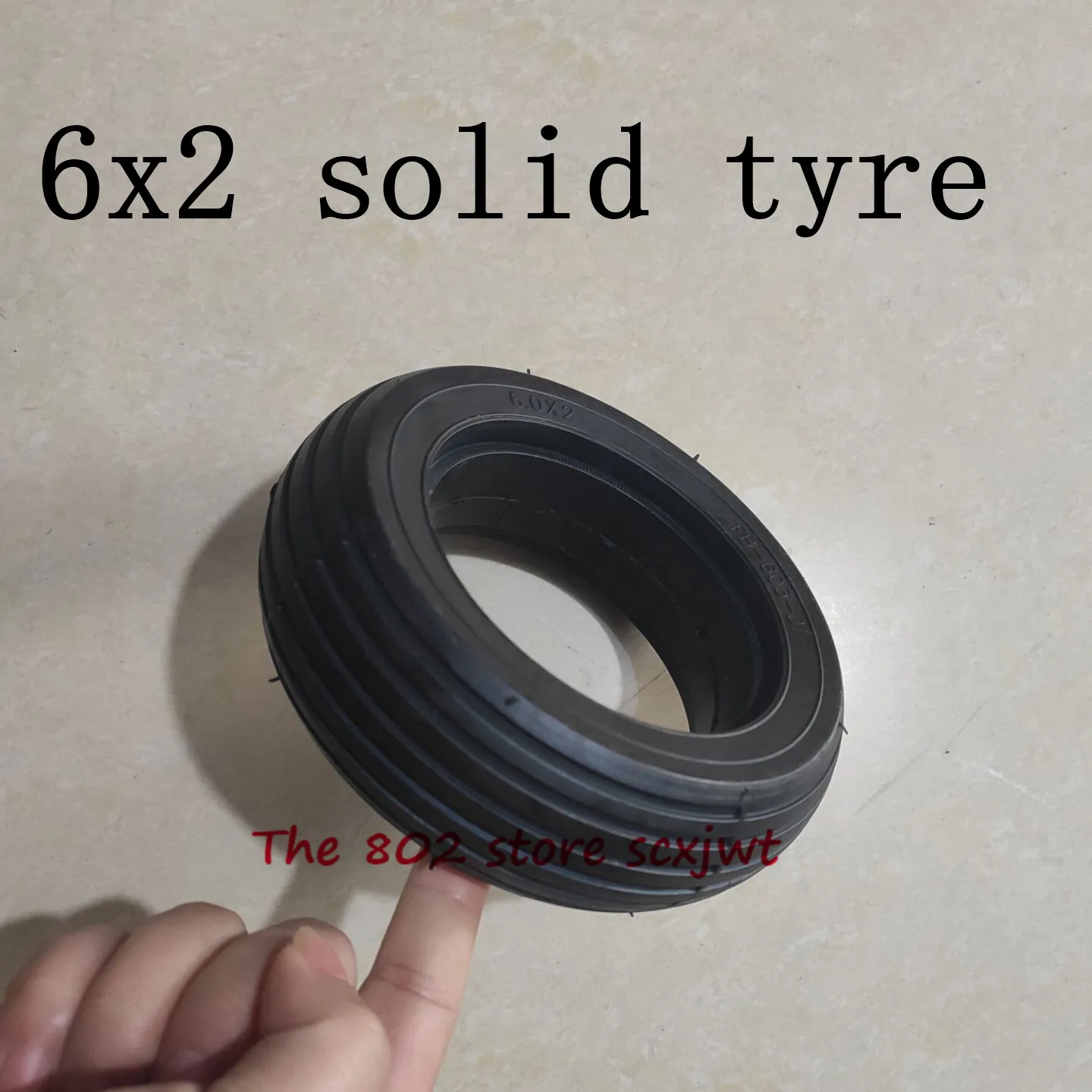 Newest 6x2 Solid Tyre 6 Inch Tubeless Tire for Electric Scooter,Wheel Chair Truck, Electric Balancing Accessory