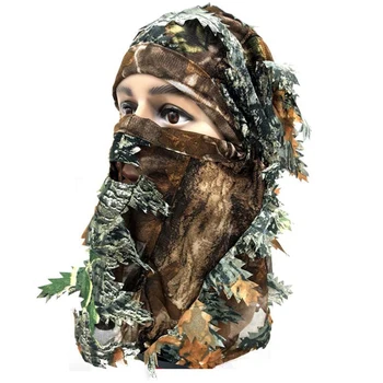 

Hot-Camouflage Face Mask 3D Leaf Stereo Turkey Hunting Mask Hat Camo Face Mask Balaclava Woodland Full Face Mask Cs