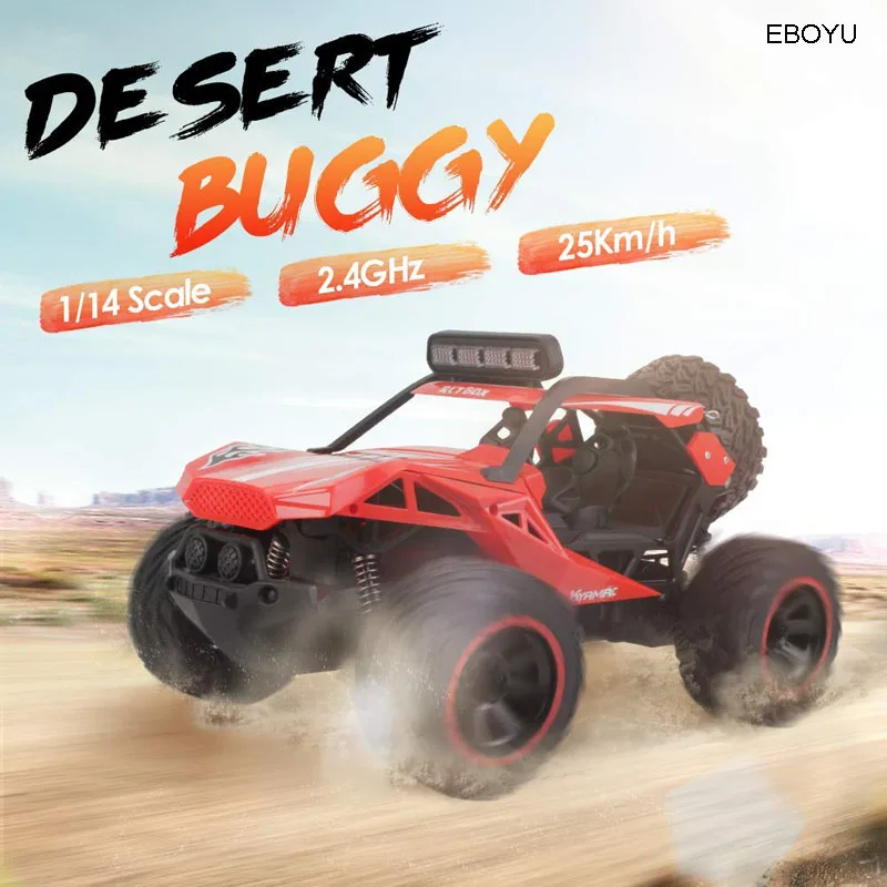 EBOYU 2010A RC автомобиль 1:14 25 км/ч высокоскоростной пульт дистанционного управления 2,4 ГГц пустынный Багги внедорожный Радиоуправляемый грузовик электрический игрушечный автомобиль для детей
