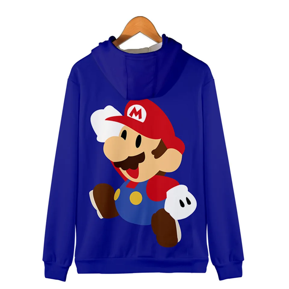Супер Марио Bros. 3D Толстовка с капюшоном, флисовая толстовка Super Smash Bros, толстовки Harajuku, мужской спортивный костюм, хип-хоп куртка на молнии, пальто, одежда