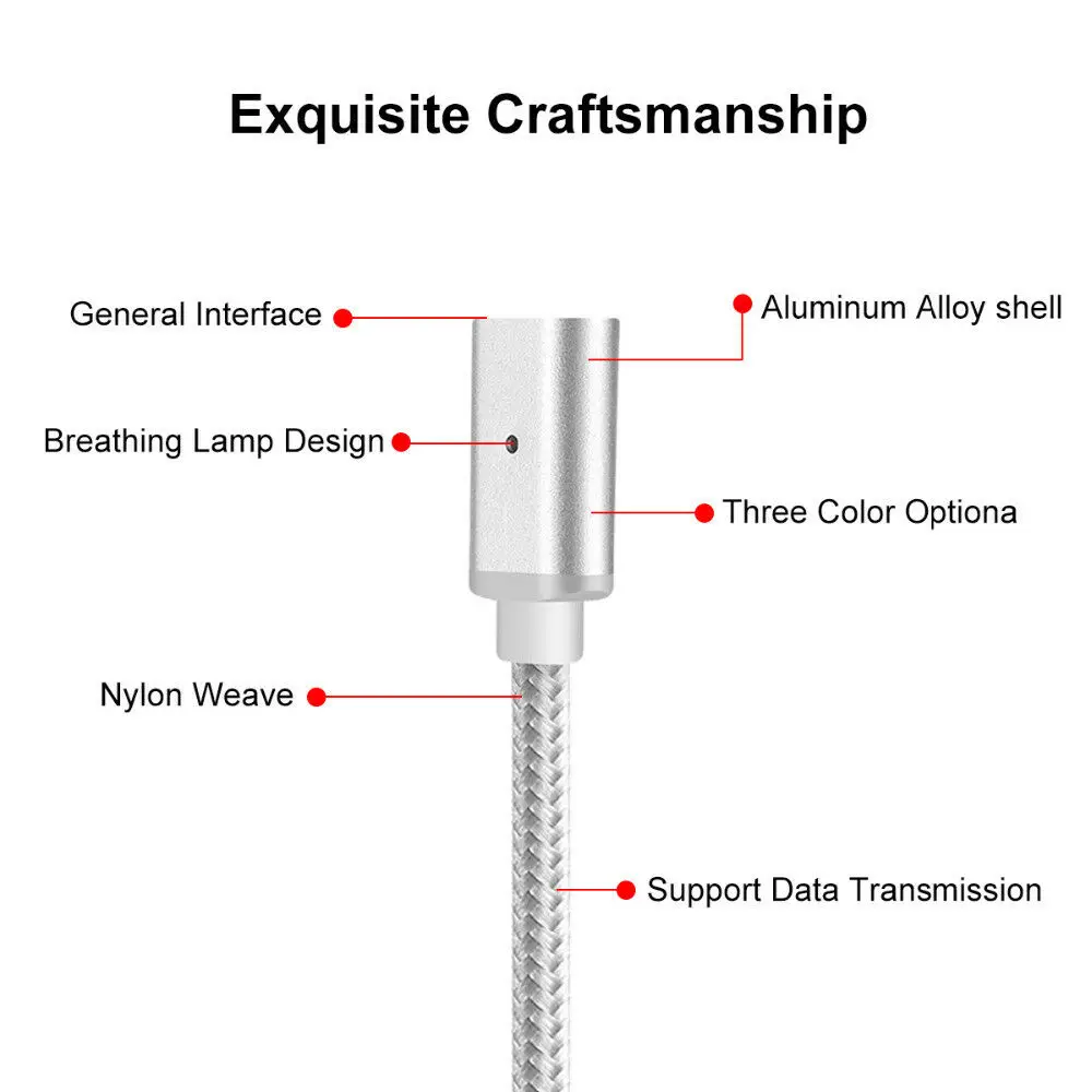 Usb type C/IOS/Android Micro Магнитный кабель C USB быстрое зарядное устройство Адаптерный