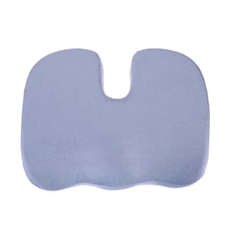 Seat Cushion Coccyx Orthopedic Memory Foam U Seat Massage Chair Cushion Pad for Car Office Massage Cushion - Цвет: Grey