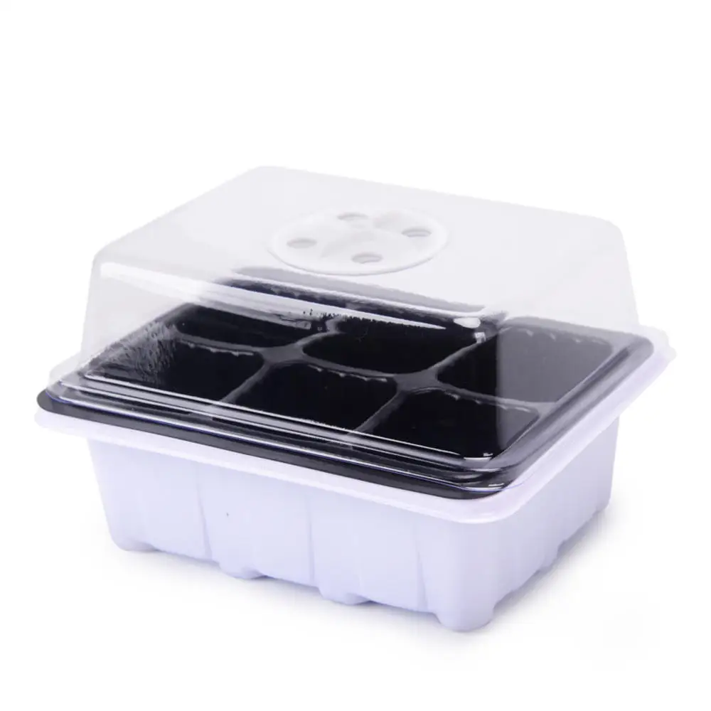 NEW-6-12-Holes-Plastic-Nursery-Pots-Planting-Seed-Tray-Kit-Plant-Germination-Box-With-Dome (5)