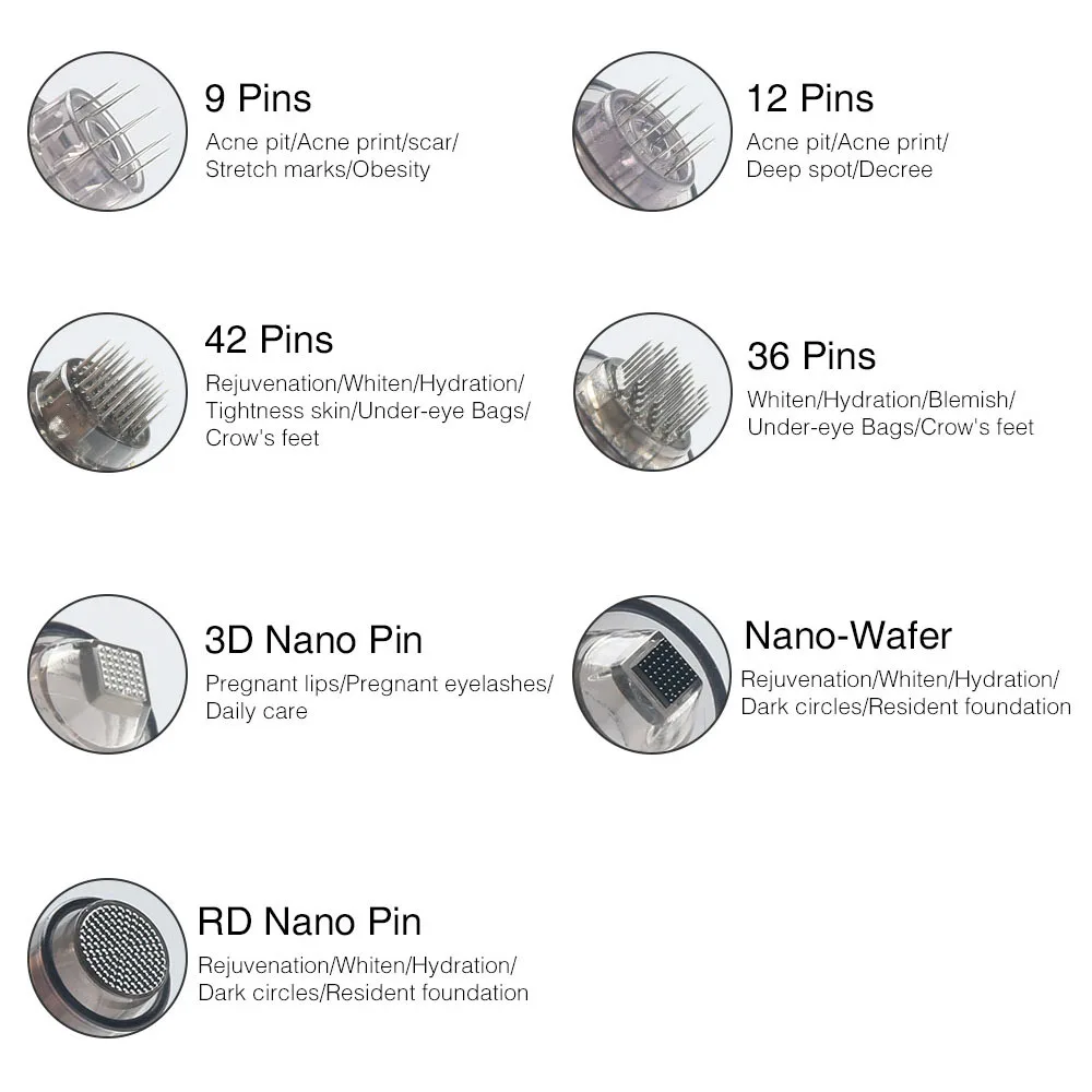 50 шт. Dr. Ручка иглы пряжки картридж иглы Наконечники 9 pin/12 pin/36 pin/Nano для электрической Микро прокатки кожный штамп терапии