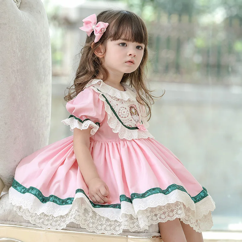

Summer Dresses For Baby Girl Lolita Dress Kids Princess Lace Ball Gown Fancy Easter Clothes Toddler 2 3 4 Birthday Vestido