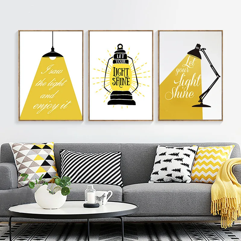 Nordic-Cartoon-Animal-Art-Canvas-Painting-Print-Yellow-Table-Lamp-Poster-Wall-Pictures-For-Kids-Room