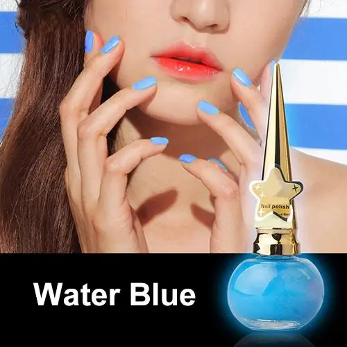 Water Blue Лак для ногтей яркие цвета 14 мл нетоксичный матовый флуоресцентный дизайн ногтей Декор фосфоресцирующий Быстрый Лак для ногтей фосфоресцирующий Быстросохнущий - Цвет: Water Blue