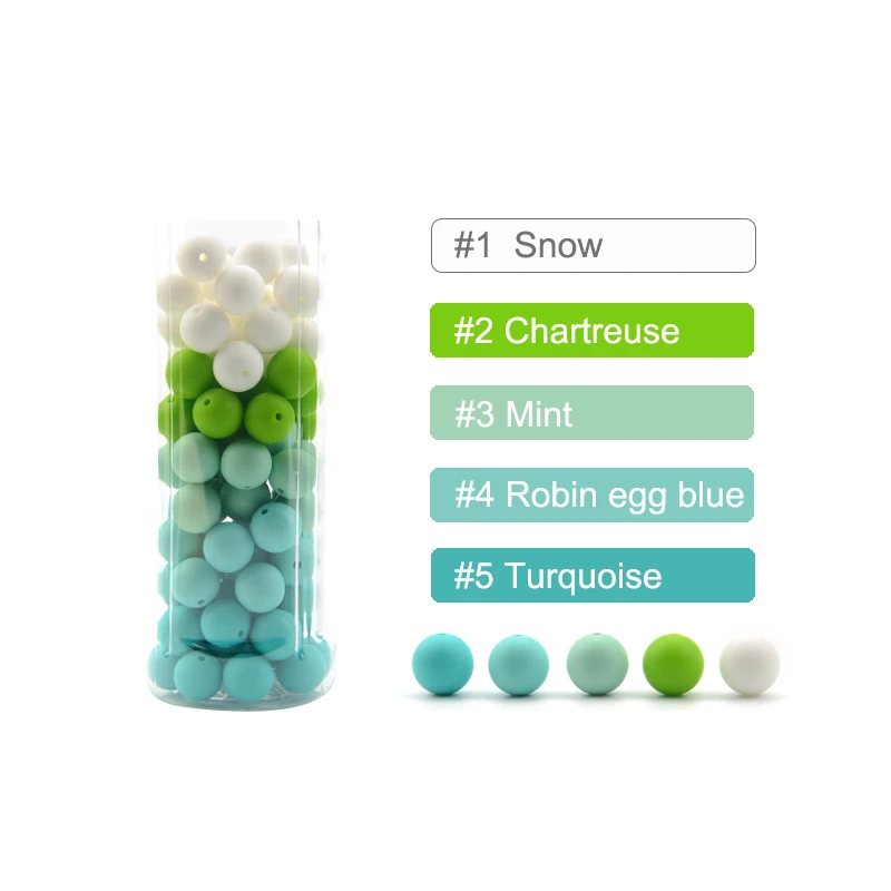 LOFCA 50pcs/lot 12mm Silicone Loose Beads Safe Teether Round Baby Teething Beads DIY Chewable Colorful Teething Infant Teething Toys Baby Teething Toys Silicone Teething Toys Silicone Beads Silicone Teething Beads Silicone Teether