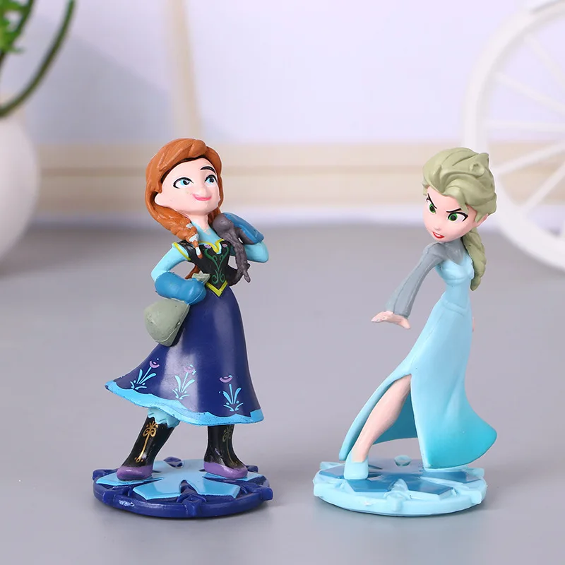 Анна Эльза украшения с принцессами DIY торт автомобиль аксессуары фигурки из ПВХ мультфильм Аниме фигурки принцесс игрушки для подарки для
