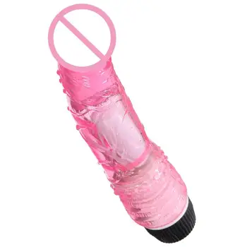 Crystal Multispeed Waterproof Realistic Dildo Vibrator Soft Jelly Powerful G-spot Masturbation Adults Toys for Women ZD0154 2