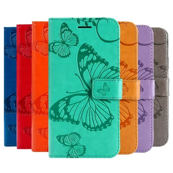 

Fashion 3D Emboss Butterfly Leather Flip Wallet Soft Phone Silicone Case Cover Shell Coque Funda for xiaomi Redmi 6 Pro 6A Note6