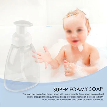 

5PCS Empty Bottles 300ml Empty Pump Shower Foaming Liquid Pump Container
