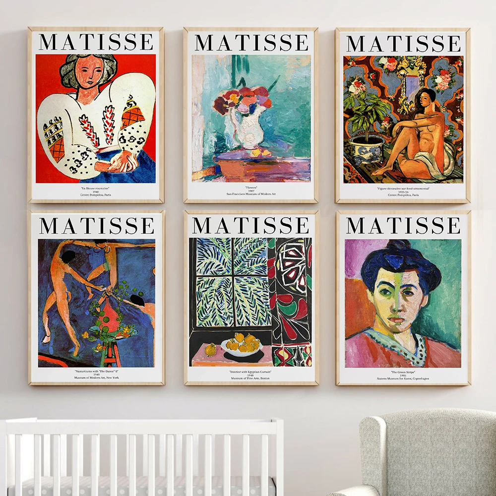 

World Famous Henri Matisse Fauvism Canvas Painting Art Exhibition Poster Print Wall Picture For Living Room Vintage Home Decor