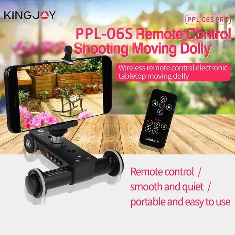 KINGJOY мини-камера моторизованный электрический трек-слайдер мотор Долли грузовик автомобиль DV Долли панорамный промежуток времени для видеокамеры