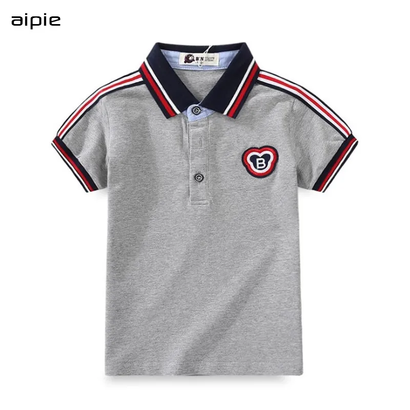 Детские рубашки поло для мальчиков новинка брендовые модные хлопковые детские с