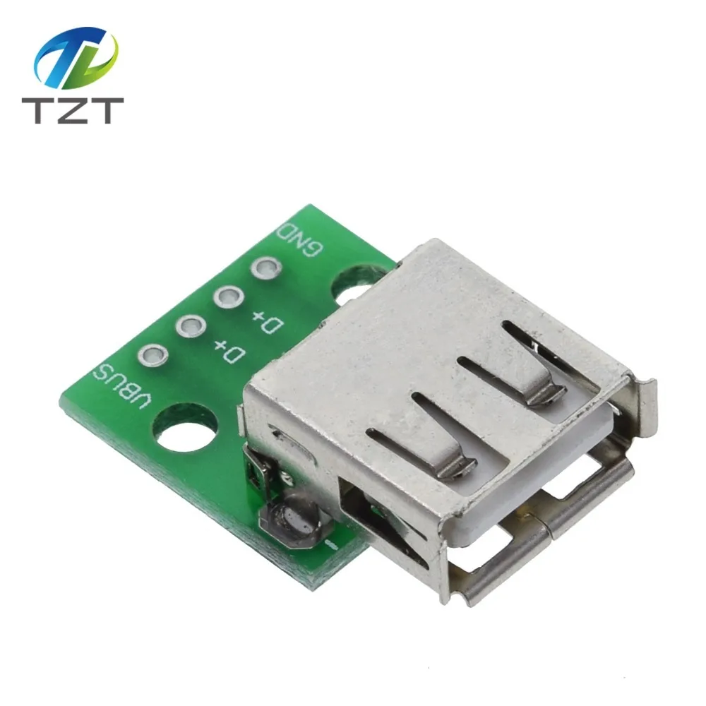TZT MINI MICRO USB Для DIP адаптера/USB разъем 2,54 мм 5pin Женский Разъем b Тип USB2.0 Женский PCB конвертер USB-01