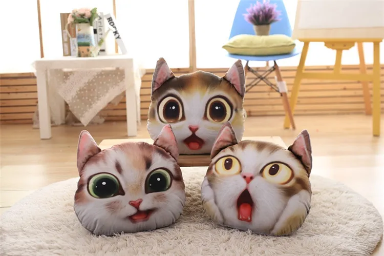 Моющаяся подушка для кошки, модель, забавная Маленькая подушка для головы кошки, плюшевые игрушки