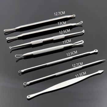 

7pcs/set Stainless Steel Blackhead Remover Needles Multifunction Acne Pimple Blemish Treatments Face Skin Care Beauty Tools