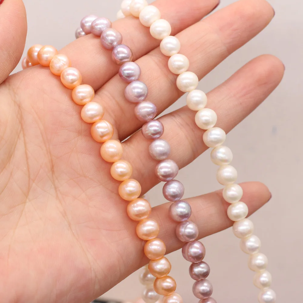 7-8mm Natural Freshwater Pearl Beads High Quality Potato Shape Pearls for Jewelry Making DIY Charm Necklace Bracelet Accessories | Украшения