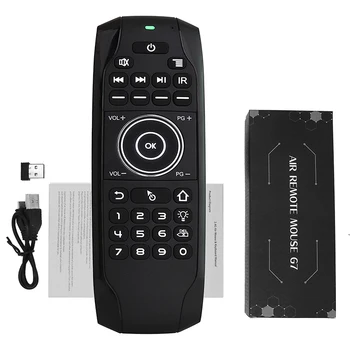 

G7 Backlit Fly Air Mouse with IR Learning Mini Wireless Keyboard 2.4G Universal Remote Control for Android TV BOX Vs G10 G21 G30