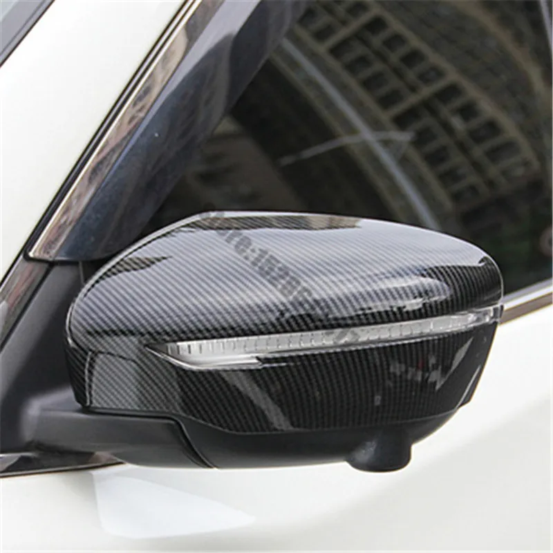 Для Nissan QASHQAI J11 2016-2020 ABS углеродное волокно узор Боковая дверь зеркало заднего вида