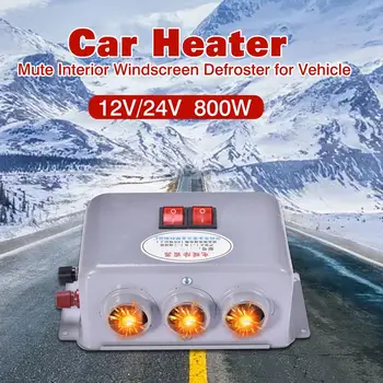 

800W 12V/24V Car Heater Fast Heating Fan Dual Control Winter Windshield Defroster Window Defogger Car Auxiliary Heating