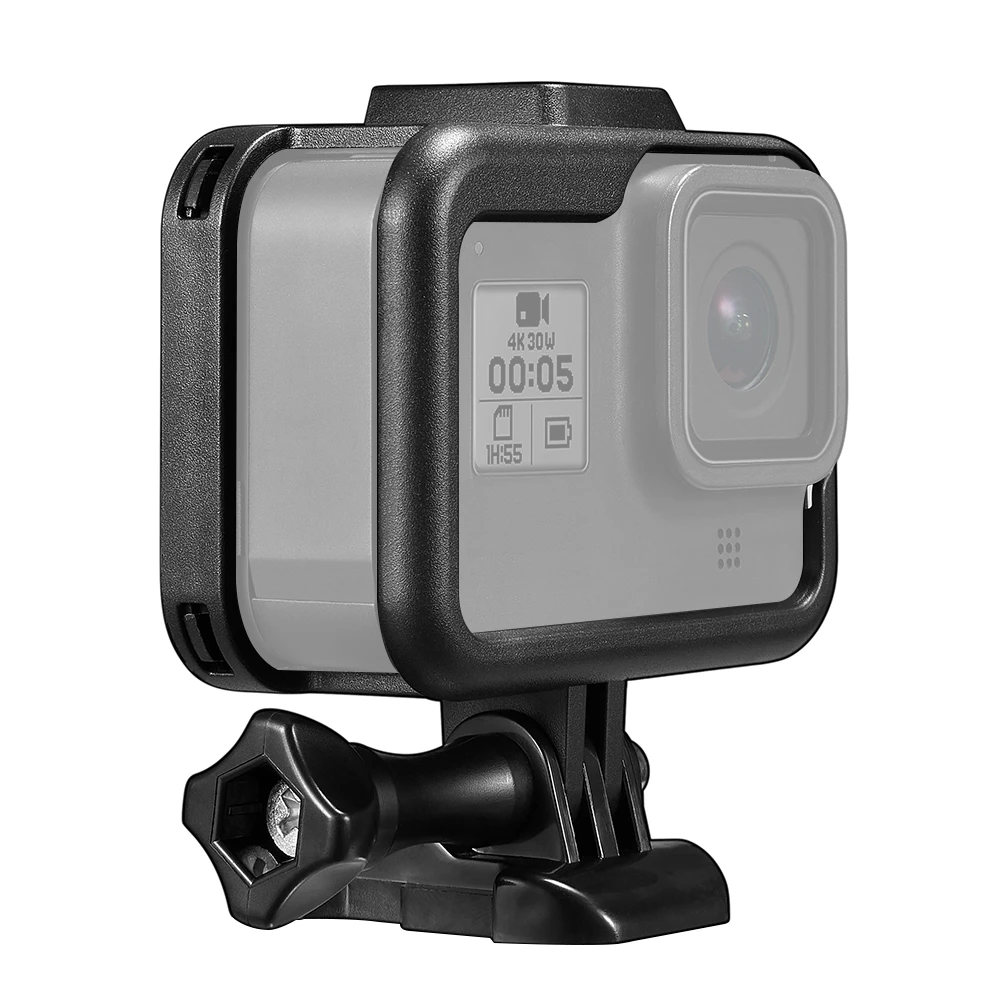 PULUZ для GoPro HERO8 черная стандартная граница ABS пластиковая рамка крепление защитный чехол с основанием Пряжка и длинный винт