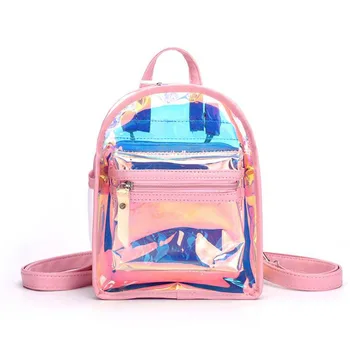 

women backpacks Transparent PVC bags luxury girls school bags Mini bags lady double shoulder bags jelly clear girls backpacks