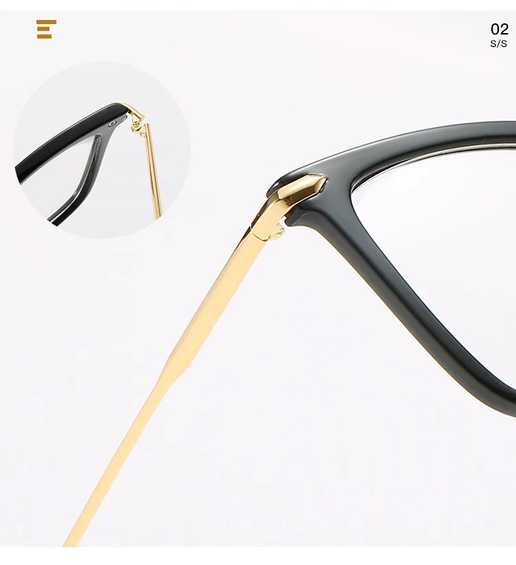 RBENN леди кошачий глаз очки оправа для женщин Сексуальная Большая Металлическая оправа брендовые дизайнерские оптические очки модные женские очки