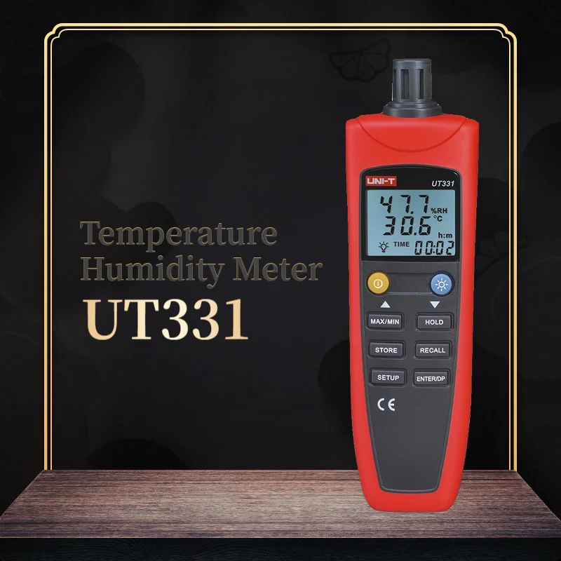 

UNI-T UT331/UT332 Digital Temperature and Humidity Table Data Storage/USB Data Transmission -20-60°C(-4-140°F) 0%-100%RH