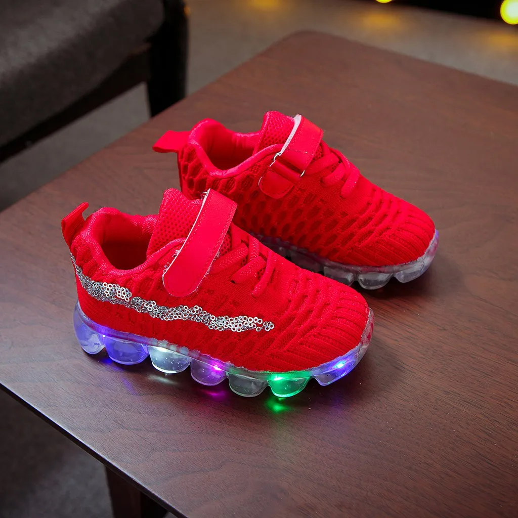 toddler first walk shoes newborn shoe Children Kid Baby Girls Boys Bling Led Luminous Sport Run Sneakers Casual Shoes#smt