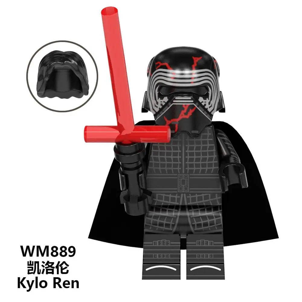 Предпродажа Звездные войны ребенок йода мандалориан Темный Рей Sith Stormer Kylo Дарт Вейдер Leia Lando фигурки Звездные войны строительные блоки игрушки - Цвет: Красный
