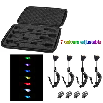 

Flicker Outdoor Swinger Set Adjustable Practical 7 Colors Carp Changeable Light Accessories Indicator Black Fishing Illuminated