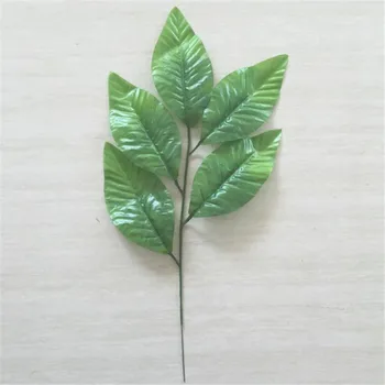 

100Pcs Fake Single Stem Greenery Leaf 40cm/15.75" Total Length Simulation Plant For Wedding Flower Accessories Home Decorative