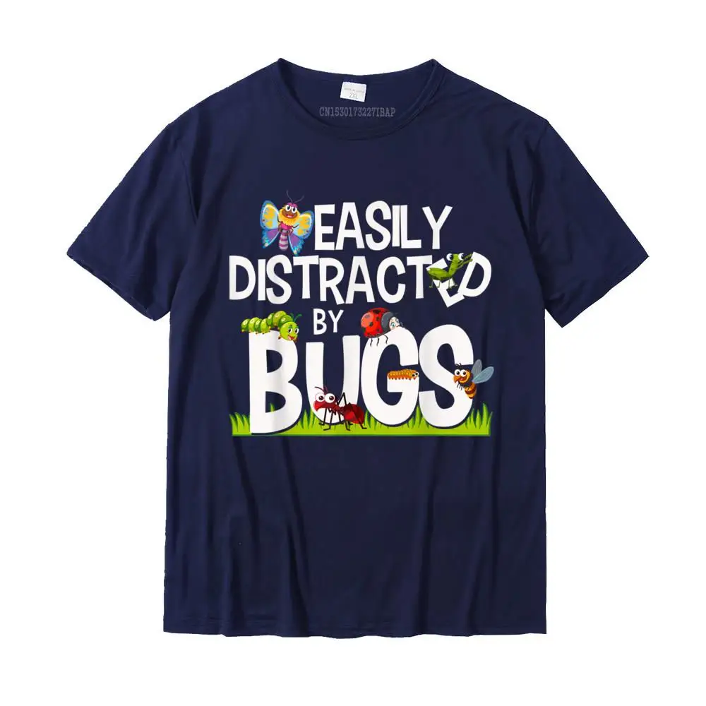 Design Gift Fall All Cotton Round Collar Men's Tees Summer Tops T Shirt On Sale Short Sleeve T Shirts Top Quality Funny Bug Insects Easily Distracted By Bugs Science T-Shirt__MZ15325 navy