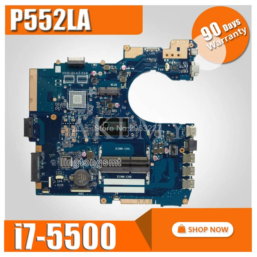 

for ASUS P552LA Laptop motherboard P552LA MB 0M/i7-5500U integrated video card REV2.1 mainboard 100% tested