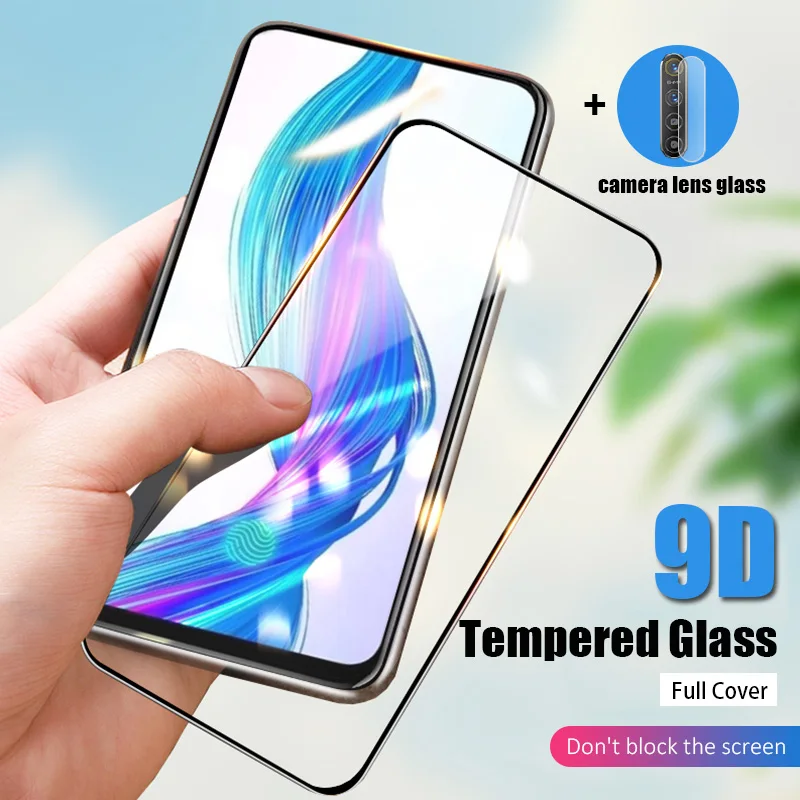 9D закаленное стекло для Realme C1 C2 Q полное покрытие объектива камеры Защитное X X2 Pro XT