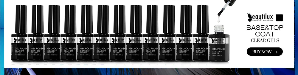 Beautilux Gel Nail Polish Lot Soak Off UV LED Semi Permanent Nails Gels Kit Lacquer Nail Art Design Varnish Wholesale Set of 6
