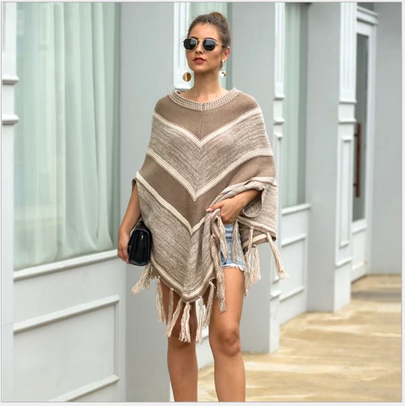 Женский свитер накидка 2020 новый весенний и осенний зимний женский вязаный