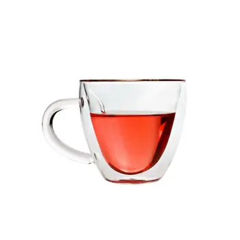 

Double-layer Glass Heat Resistant With Handle Coffee Cup High Borosilicate Transparent Heart Shape