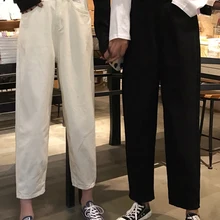 Han edition of new fund, осенняя коллекция, тонкие штаны с высокой талией, свободные брюки с 9 точками для студентов